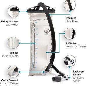 Water Buffalo Hydration Bladder - Water Hiking Backpack Insert- Leak Proof NWOT
